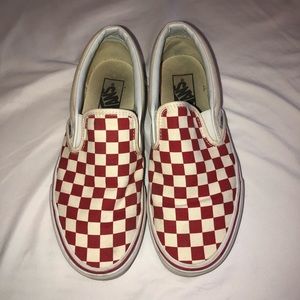 Red Checkered Vans